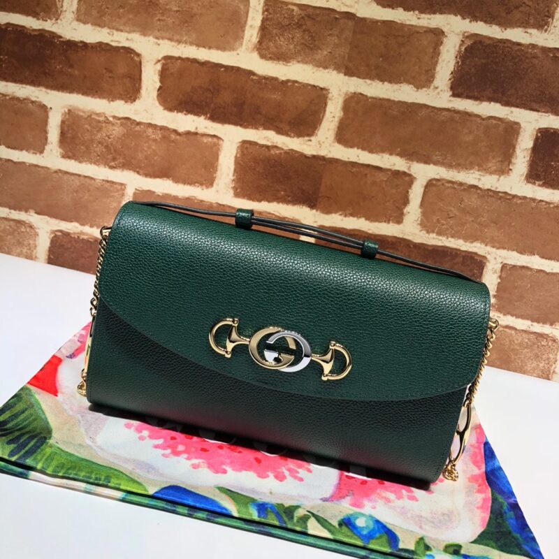 GUCCI古驰马衔扣1955系列荔枝纹单肩斜挎包572375