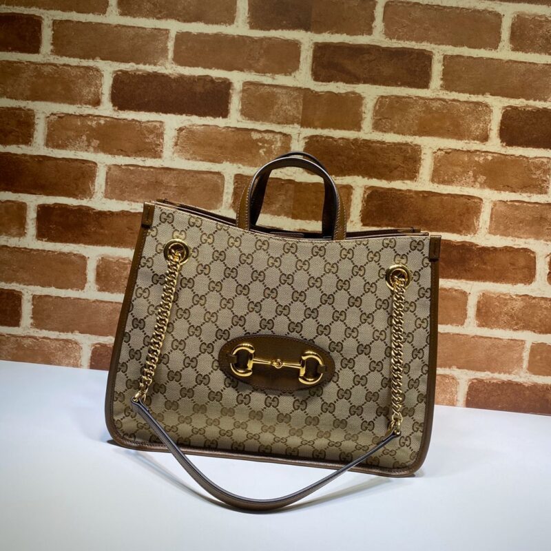 GUCCI古驰马衔扣1955系列中号托特包621144