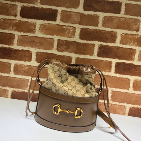 GUCCI古驰马衔扣1955系列水桶包602118