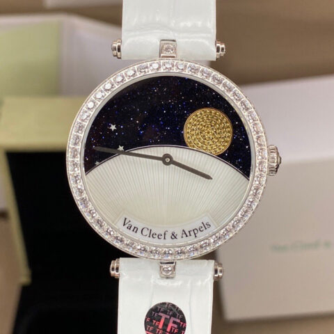 定制版 Van Cleef & 梵克雅宝“TF出品” 正品字面蓝沙宝石代替宇宙星空腕表