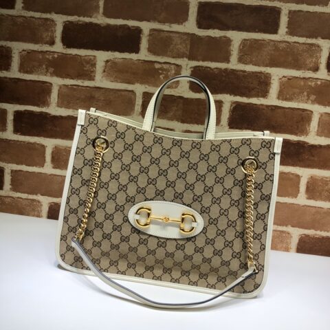GUCCI古驰马衔扣1955系列中号托特包621144