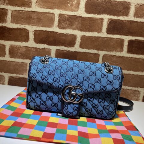 GUCCI古驰GG Multicolor系列GG Marmont小号肩背包443497