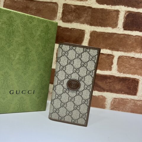 GUCCI古驰互扣式双G长款钱包672947
