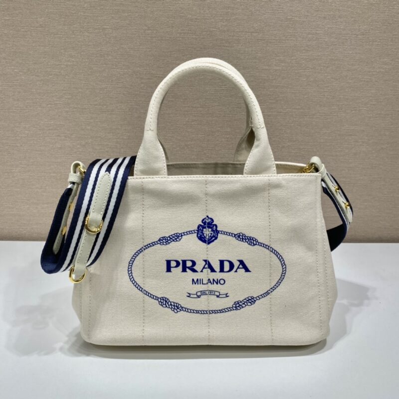 PRADA普拉达丝质印花徽标复古风格园丁手袋1BG439