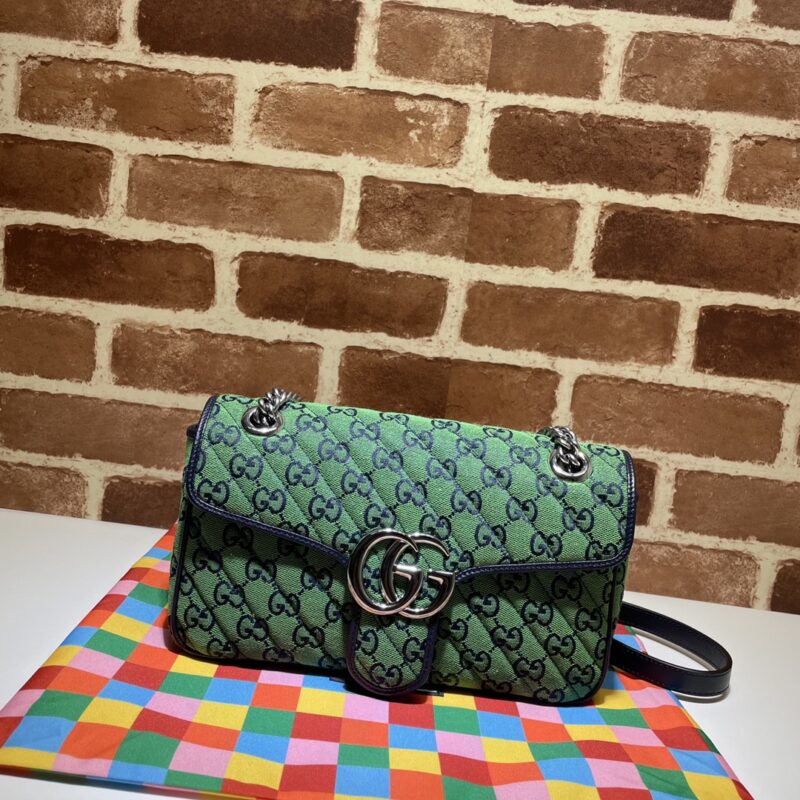GUCCI古驰GG Multicolor系列GG Marmont小号肩背包443497