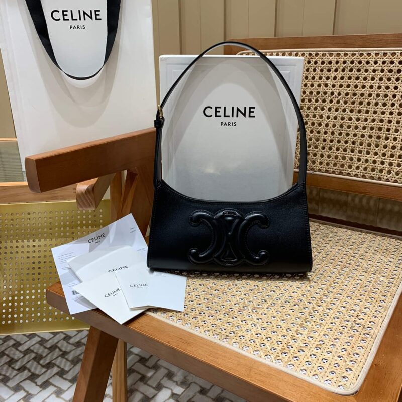 CELINE CUIR TRIOMPHE 24CM BAG 腋下包 198153黑色