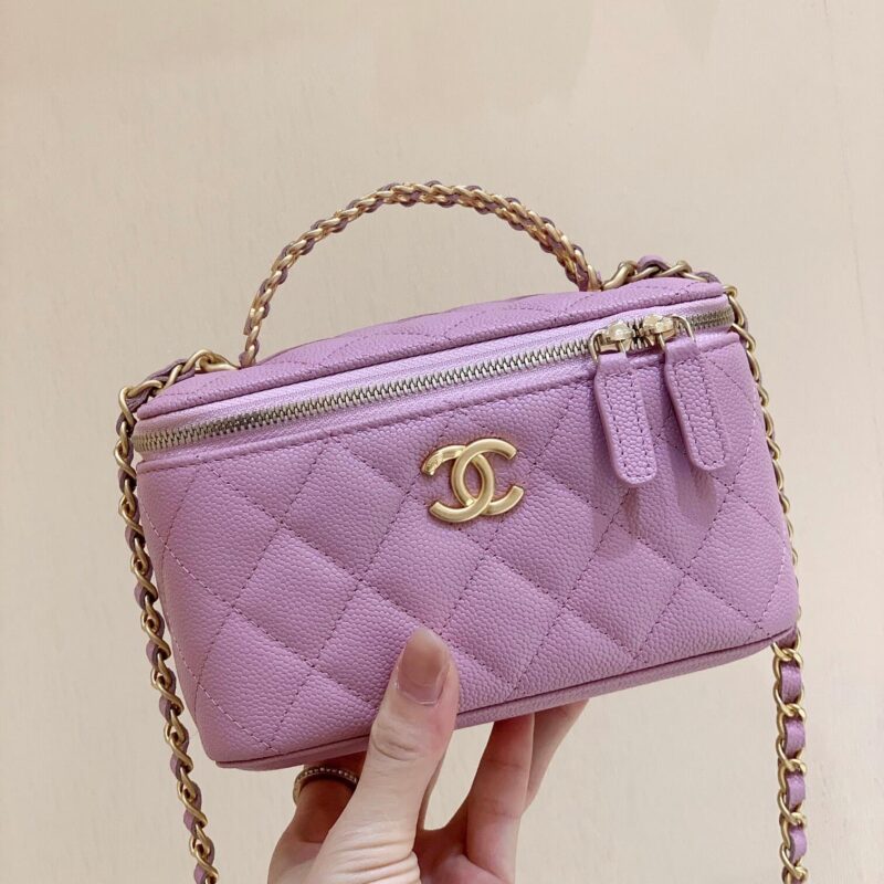 CHANEL 2022cc 春夏系列手柄长盒子 AP2805粉色
