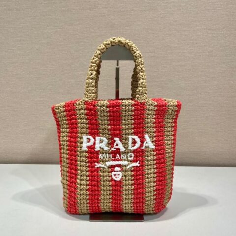 PRADA普拉达纤维托特包1BG422