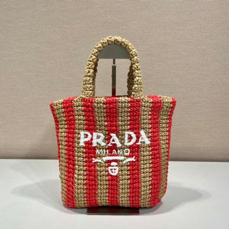 PRADA普拉达纤维托特包1BG422