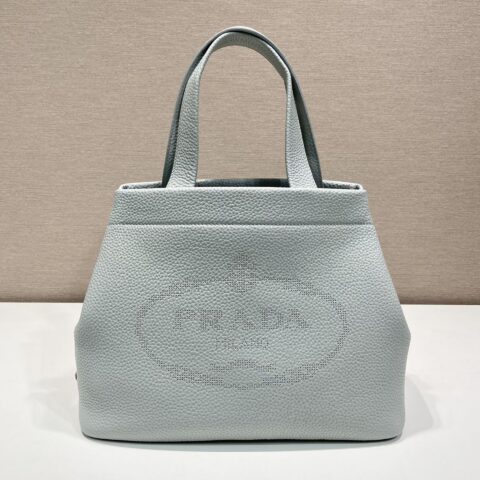 PRADA普拉达进口小牛皮雕花logo手提/托特包1BC384