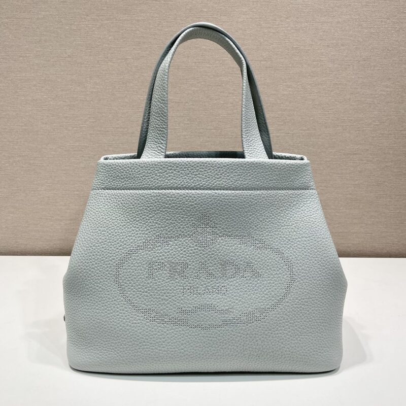 PRADA普拉达进口小牛皮雕花logo手提/托特包1BC384
