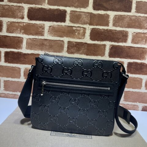 GUCCI古驰GG印花压纹邮差包406410