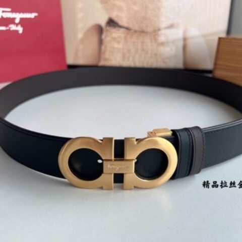 Ferragamo菲拉格慕   发财8字扣腰带3.5厘米