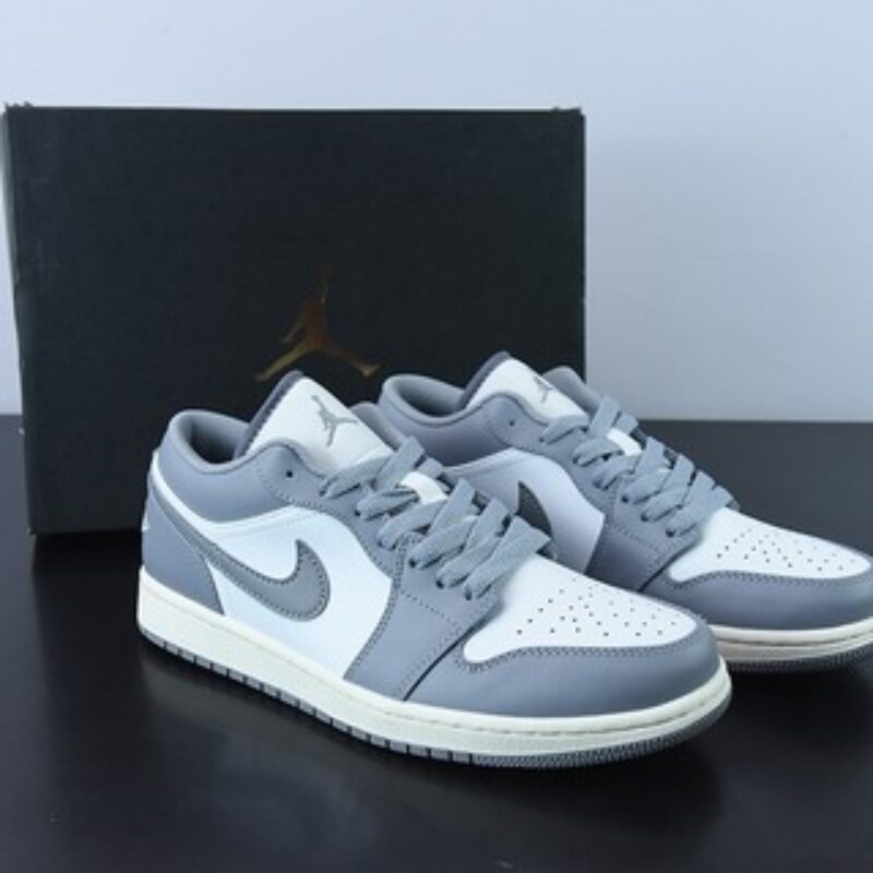 B0F9T3 Air Jordan 1 Low 灰白 氧化中底男女同款运动板鞋货号:553558-053