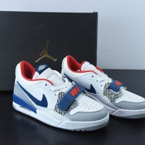 Nk Air Jordan Legacy 312 Low"White/Grey Fog/Blue/Red"乔丹“白雾灰宝蓝红爆裂纹”运动鞋 货号:CD7069-104