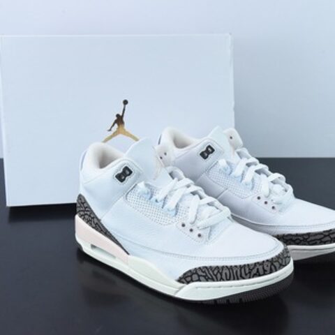L00H6 纯原 Air Jordan 3 Retro aj3 白棕粉 樱花男女同款运动鞋CK9246-102