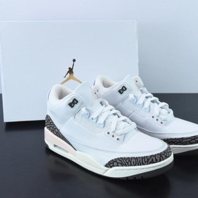 L00H6 纯原 Air Jordan 3 Retro aj3 白棕粉 樱花男女同款运动鞋CK9246-102