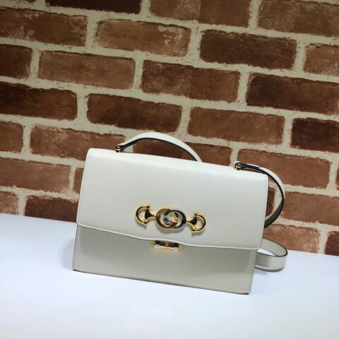 GUCCI古驰马衔扣1955系列荔枝纹皮肩背包576388