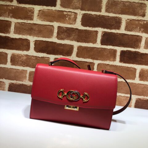 GUCCI古驰马衔扣1955系列平纹皮肩背包576388