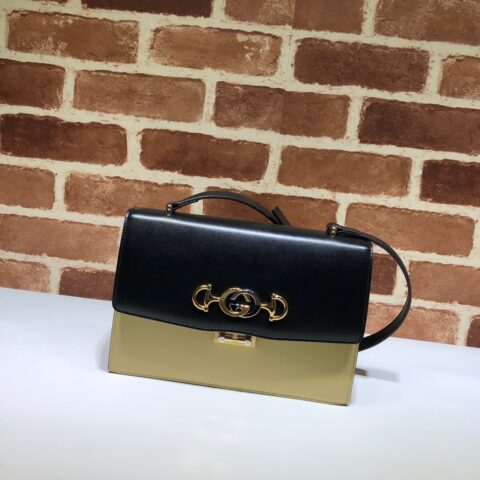 GUCCI古驰马衔扣1955系列平纹皮肩背包576388