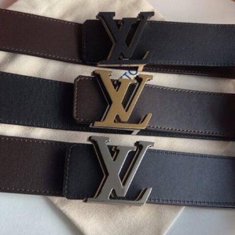LV/路易威登   进口牛皮双面用腰带男士4.0cm