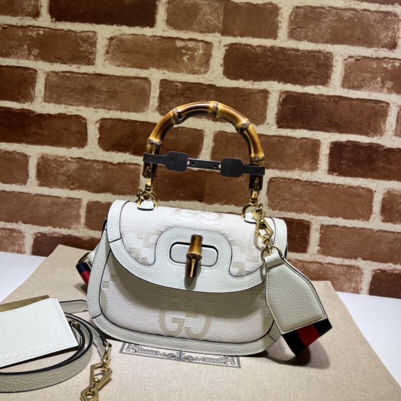 GUCCI古驰Bamboo 1947系列竹节小号手袋675797