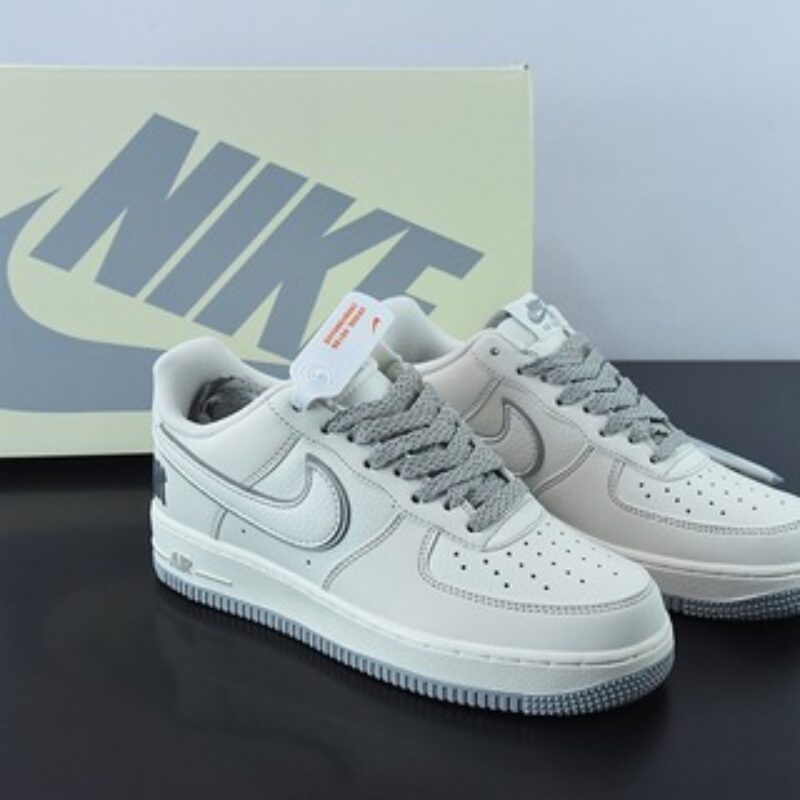 Undefeated x NK Air Force 1 Low 米灰色 空军一号低帮休闲板鞋货号:UN3699-055