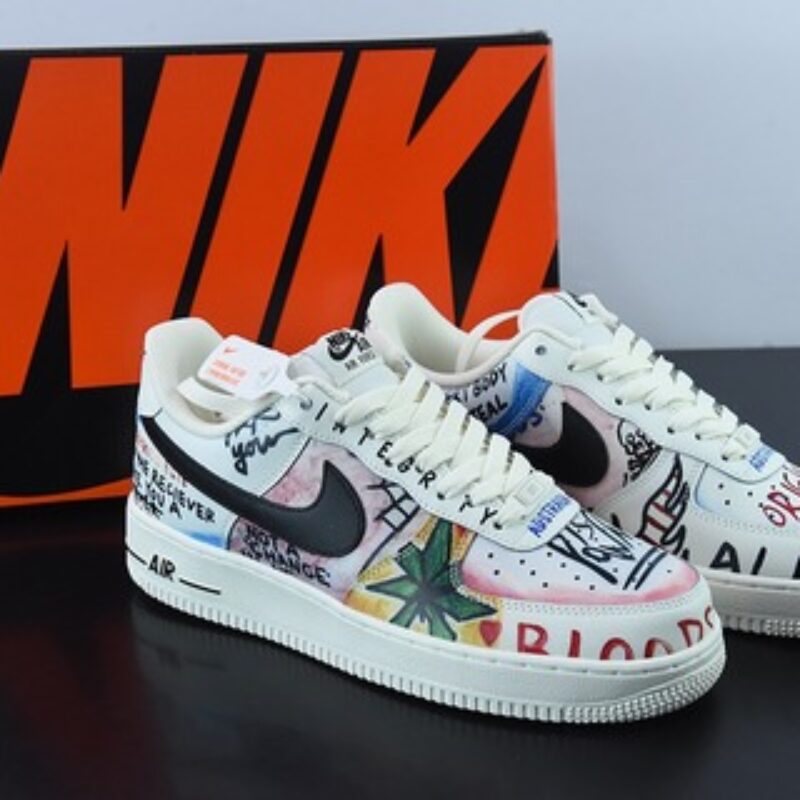 VLONE x Nike Air Force 1 联名涂鸦 空军一号低帮休闲板鞋潮牌联名超限量款 EDC陈冠希号:GT6969-198