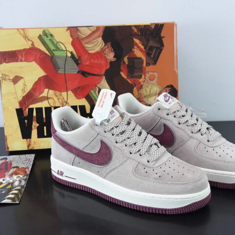 AKIRA×Nike Air Force 1 Low ’07 枣红男女同款运动鞋 配色货号:KT0036-088