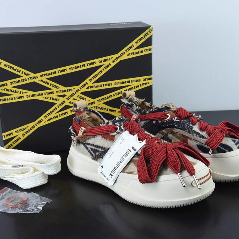 SMILEREPUBLIC Canvas Sneakers Low 松糕厚底增高低帮反系带乞丐风帆布运动鞋