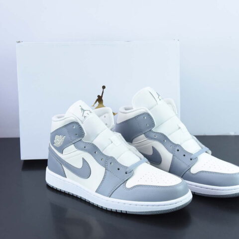 Air Jordan 1 Mid 灰白小Dior2.0中系帮列货号:BQ6472-115
