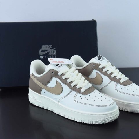 NK Air Force 1 空军一号低帮运动休闲板鞋 米白摩卡棕货号:DT0226-303