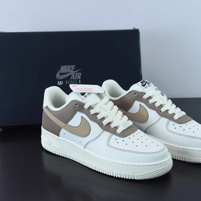 NK Air Force 1 空军一号低帮运动休闲板鞋 米白摩卡棕货号:DT0226-303