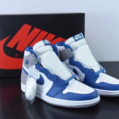 Air Jordan1 AJ1 乔丹1代高帮篮球鞋/真蓝 白蓝灰 35周年纪念版 货号:FD1437-410