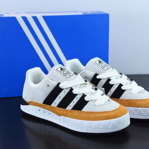 Human Made x Adimatic Low"Bright Orange"马蒂奇系列鲨鱼面包翻毛浅灰黑橙”低帮休闲板鞋 HP9916