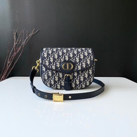 DIOR 蓝色Oblique印花 中号DIOR BOBBY马鞍包 M9319UTZQ_M928