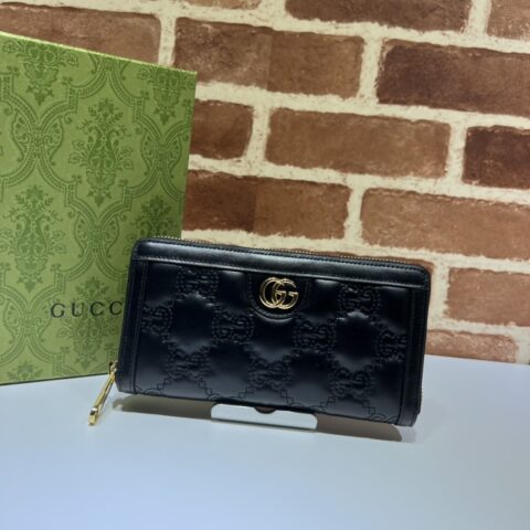 GUCCI古驰GG Matelassé全拉链钱包723784