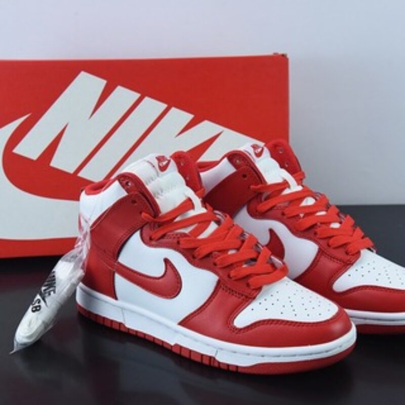 NK SB Dunk High "University Red" 大学红配色高帮男子篮球鞋 货号:DD1399 106