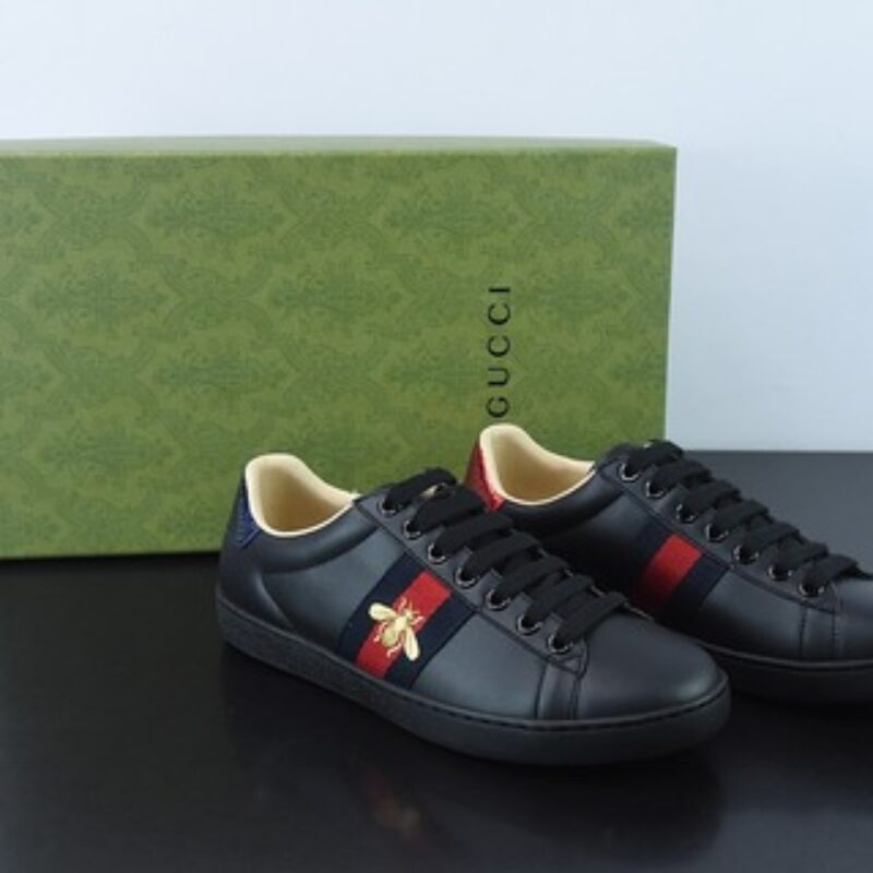 古驰Gucci Ace Embroidered Low-Top 拼色刺绣系列经典低帮百搭休闲运动小白板鞋429446 A38G0 1284