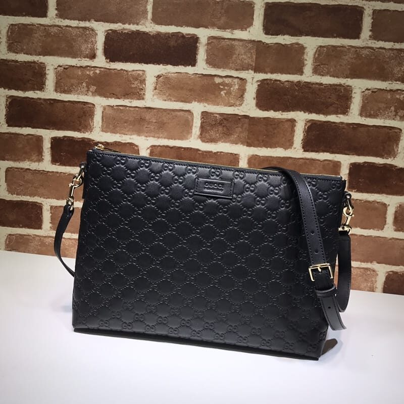 GUCCI古驰GG压纹单肩斜挎包473882