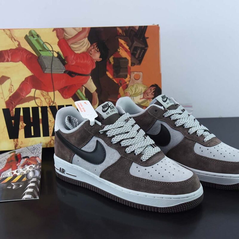 AKIRA×Nike Air Force 1 Low ’07 摩卡黑 满天星配色 空军一号低帮休闲板鞋 货号:DC3366-323