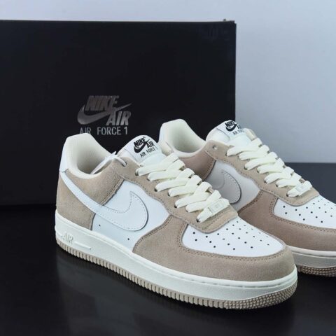 Nike Air Force 1 Low ’07 麂皮 白棕 小麦 配色 空军一号低帮休闲板鞋货号:LZ6699-522