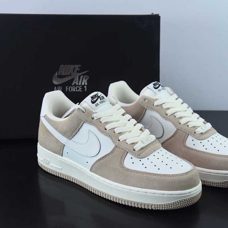 Nike Air Force 1 Low ’07 麂皮 白棕 小麦 配色 空军一号低帮休闲板鞋货号:LZ6699-522