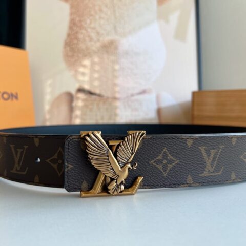 LV/路易威登   经典Monogram 图案Dove  双面腰带