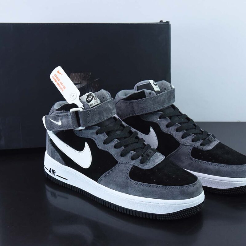 Nike Air Force 1 MID ’07 全麂皮 暗黑灰配色 空军一号中帮货号:QT3369-996