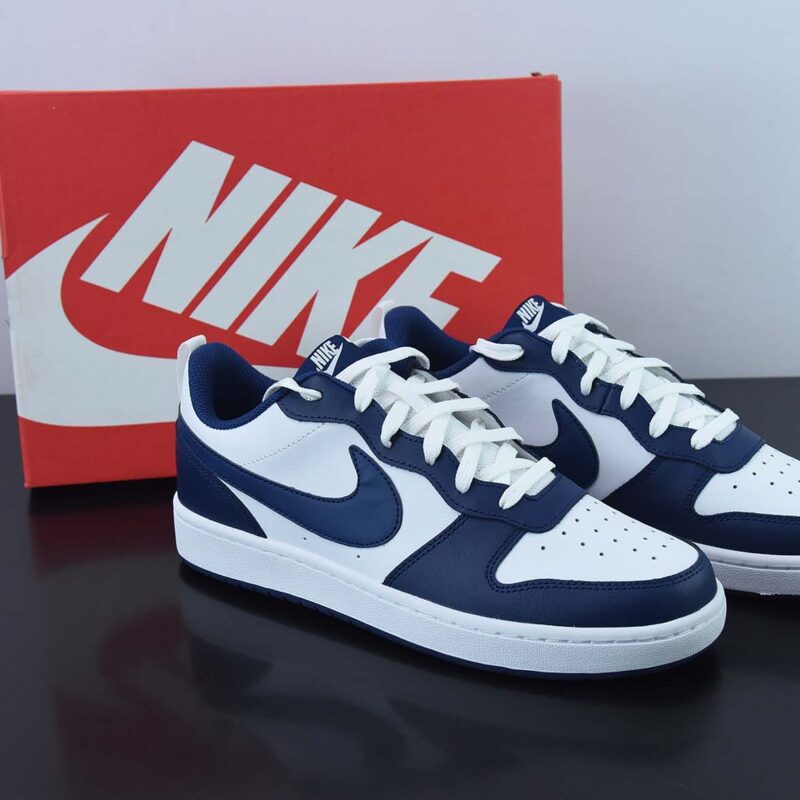 Nike Court Borough Low 2 (GS)蓝白 韩国原单低帮休闲板鞋 私人定单 货号:BQ5448 107