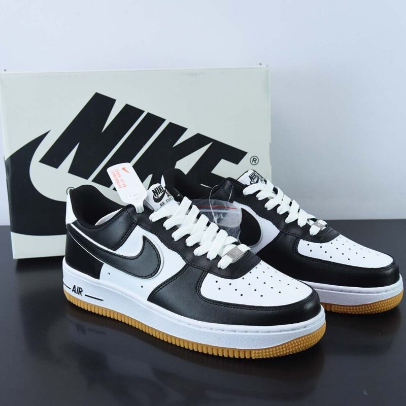Nike Air Force 1 Low '07 “黑白生胶”低帮空军一号 货号:AW2296-002