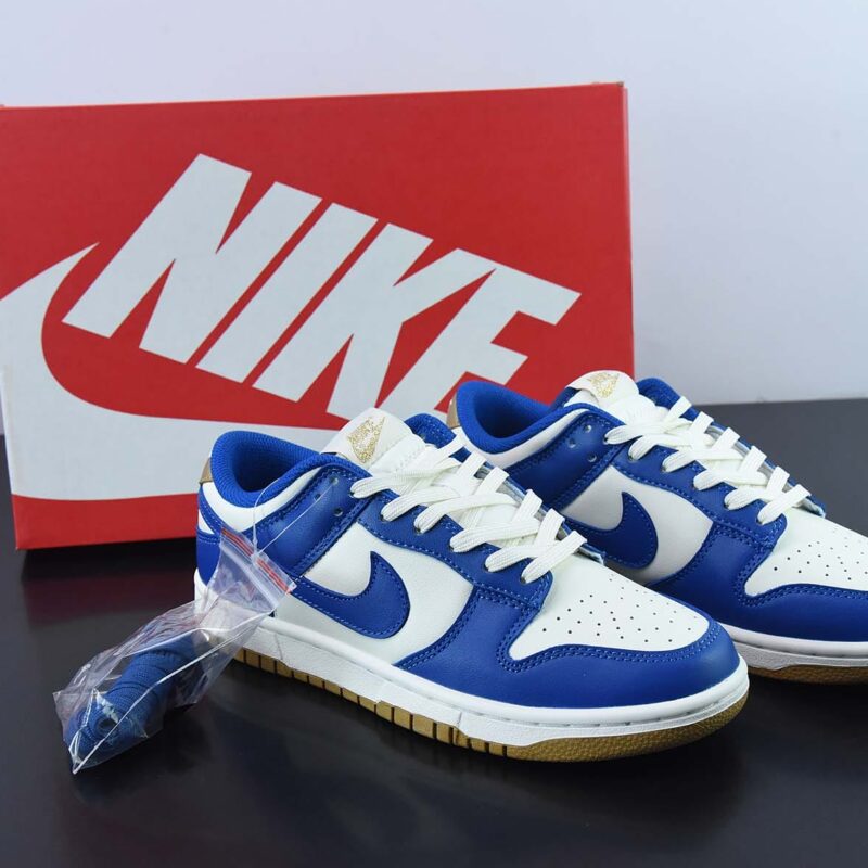 Nike SB Dunk Low"Gold Blue"扣篮系列低帮休闲运动滑板板鞋“白宝蓝金”货号:FB7173-141