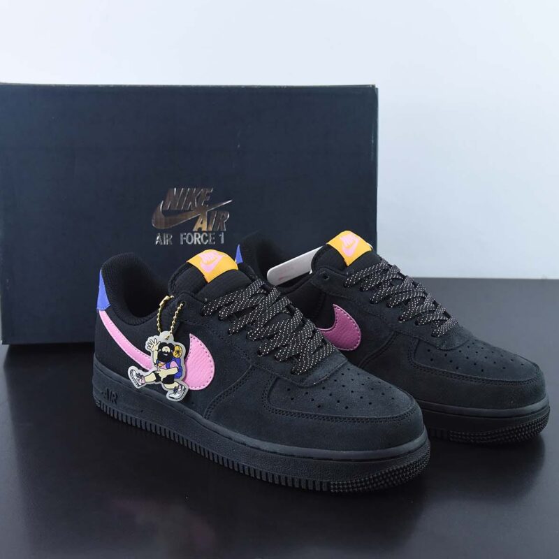 NIKE Air Force 1 '07 黑粉联名 联名空军一号低帮运动休闲板鞋 货号:CD0887-001