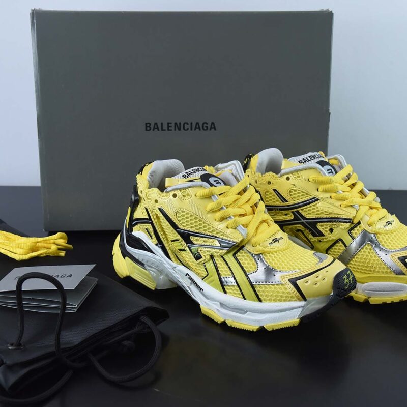 巴黎世家BALENCIAGA Runner 7.0 Sneaker"Green/White/Black"慢跑系列低帮复古野跑潮流姥爹风百搭休闲运动慢跑鞋
